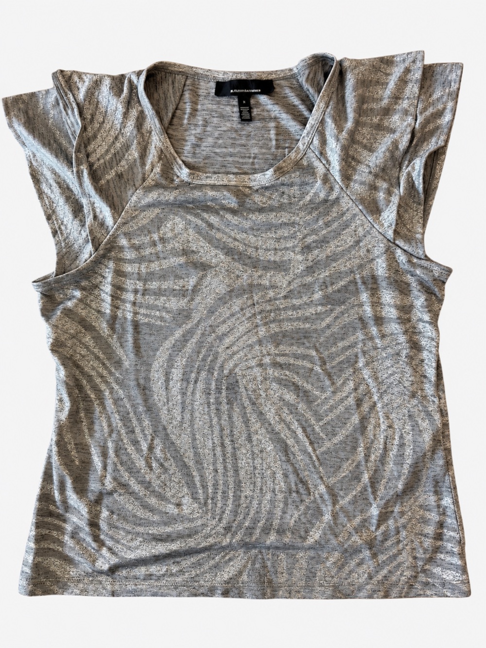 White House Black Market Sleeveless Top Size S Blue Gray Grommet Detail